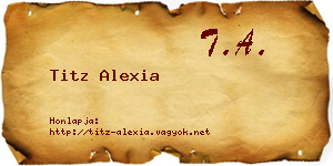 Titz Alexia névjegykártya
